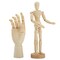 7" Wooden Hand Model and 8" Posable Wooden Mannequin Figure for Drawing, Adjustable Art Supplies (2-Piece)